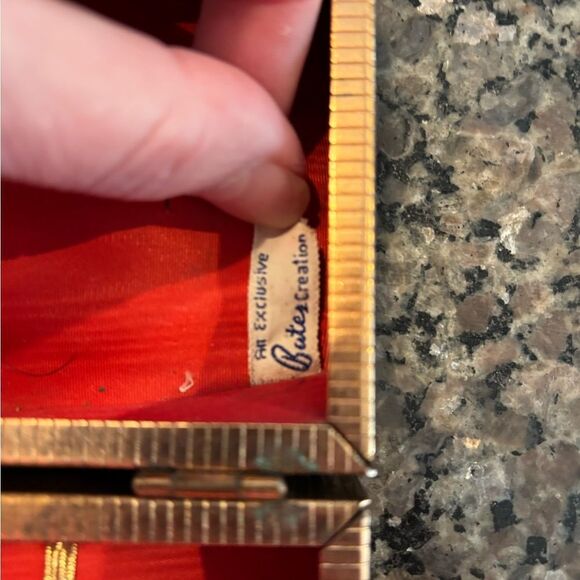 VTG 1950’s Barbara Bates Metal Frame Clutch / Purse Floral Damask Fabric - Picture 5 of 12